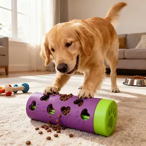 New Detachable Pet Slow Feeder Toy, Destructible Interactive Chew Treat Roller, Energy Release Stress Relief, Suitable for Small Medium Cats Dogs