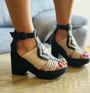 Sarabi//wedges sandals//High heels for women//Mexican huarache//Huarache mexicano//Mexican sandals//open toe heels//stylish heels