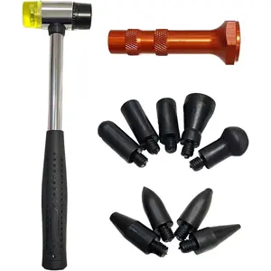 10 count Dent Repair Tool Kits inclued Rubber Hammer and 9 count Heads Tap Down Tools, Paintless Dent  Kits for Auto  DIY Dent Fix