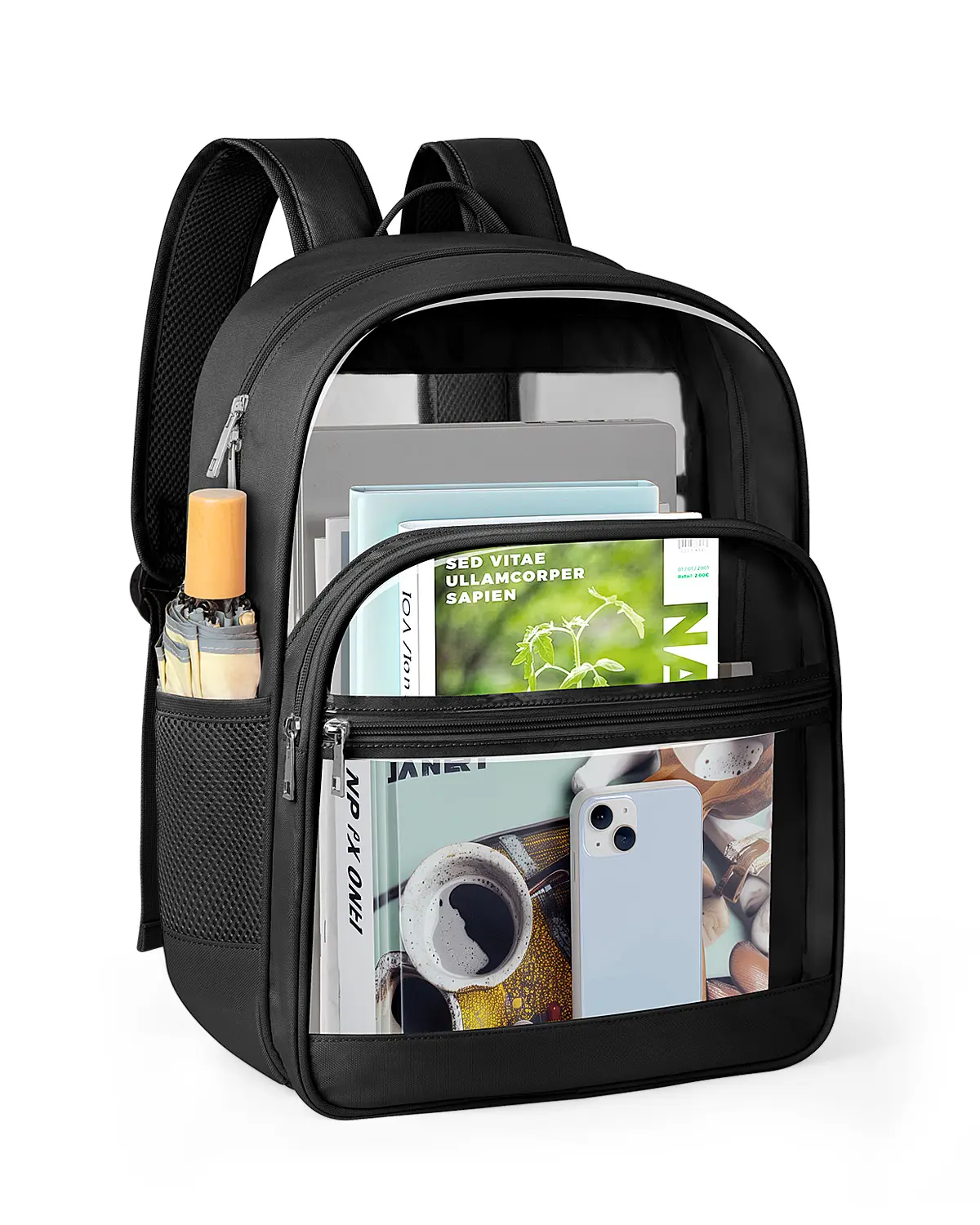 Stadium-Approved Clear Backpack Heavy-Duty Messenger Bag for School Travel College – for Boys Girls and Kids Multifunctional Daypack Booksack with Adjustable Shoulder Strap & Waterproof PVC Material Mother's Day