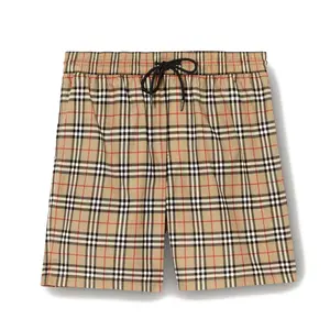 Burberry Check Drawcord Swim Shorts Beige (men) by StockX