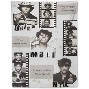 Sturniolo Band Triplets Tapestry Wall Hanging Flag Art Aesthetic Poster Dorm Tapestries For Bedroom Party Home Living Room Decor30 x40