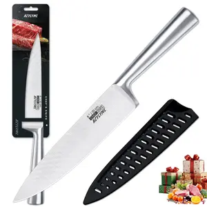 8-Inch Chef's Knife, Ultra-Sharp Cooking Knife, German Stainless Steel Kitchen Knife, Mirror Polished Design, Ergonomic Handle, Comes With A Dedicated Sheath Kitchenware Blade Birthday Portable
