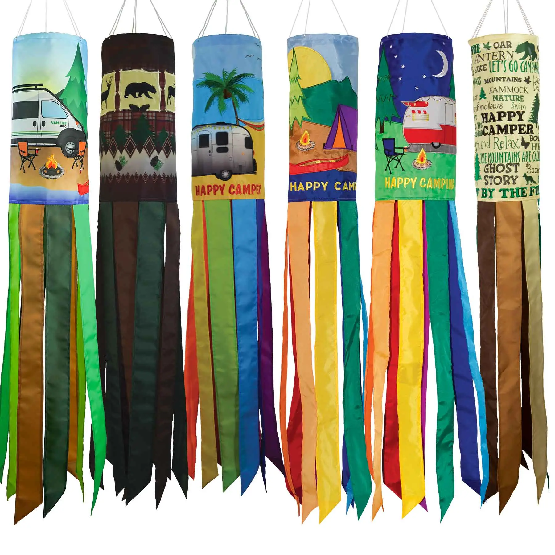 In the Breeze Great Outdoors 40-inch Windsock with Weather Resistant Fabric & Sewn Edges for Yards Patios Gardens Cabins RVs Garden Supplies Decorative