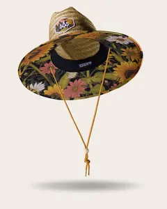 Woodstock UPF50+ Lifeguard Straw Hat, Lightweight Sun Hat, Wide-Brimmed Design, Wide-Brimmed Straw Hats
