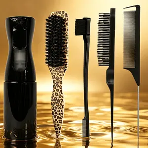 5pcs Hair Styling Accessories Set – Multi-Functional Detangling, Parting & Smoothing Kit with Precision Sectioning & Edge Styling Tools for Everyday Hair Care, Suitable for Women, Girls, Barbers & Salon Use