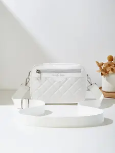 Camera Bag Embroidered Rhombus Shoulder Bag, Stylish Crossbody Bag for Photography Lovers, Durable and Trendy Design