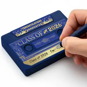 Graduation Party Favors Voice Recordable Greeting Card 300 Second Class of 2026 Custom Voice Guestbook for Graduation Congrats Grad Party Decoration Funny Happy Anniversary Gift