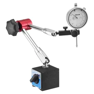 VEVOR Dial Test Indicator with Magnetic Flexible Base Stand, 0.001 inch Accuracy, 0-1 inch Range, Fine Adjustable Long Arm, Professional for Machine Set-Up, Narrow Area Measurement, Easy to Read