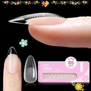 Beetles Tipex 2.0 Tipex Lite Apex Nail Extension Tips  Almond/Coffin/Square/Oval/Stiletto/Squaoval Shape Thick Acrylic Nail Flat Nails Manicure Gel press ons Nail Art DIY Nails Art  Fallnail Halloween Nail