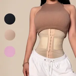 ChicCurve Corset for Women Segmented Waist Cincher Shapewear for Tummy Control Workout Sweat Corset Wrap Belt with Soft Leather Fastening and 3 Adjustable Straps for Comfort and Support