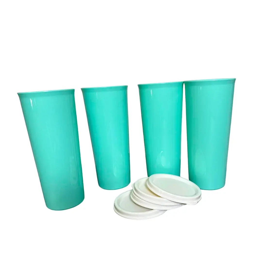 Tupperware Classic Reusable Washable Cup Set - 4-Pc 16oz/470mL Colorful Tumblers, Kids, Water Bottles