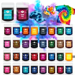 34 Color Dye Powder Pack, Vibrant Fabric Dye for Adult Crafts, Non-Toxic Materials, Perfect for Party, Halloween and Creative DIY Projects, Making
