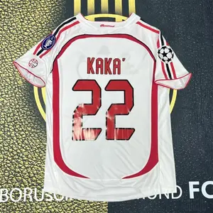 0607 Away Retro White No.22 Kaka ShortSleeved Soccer Jersey