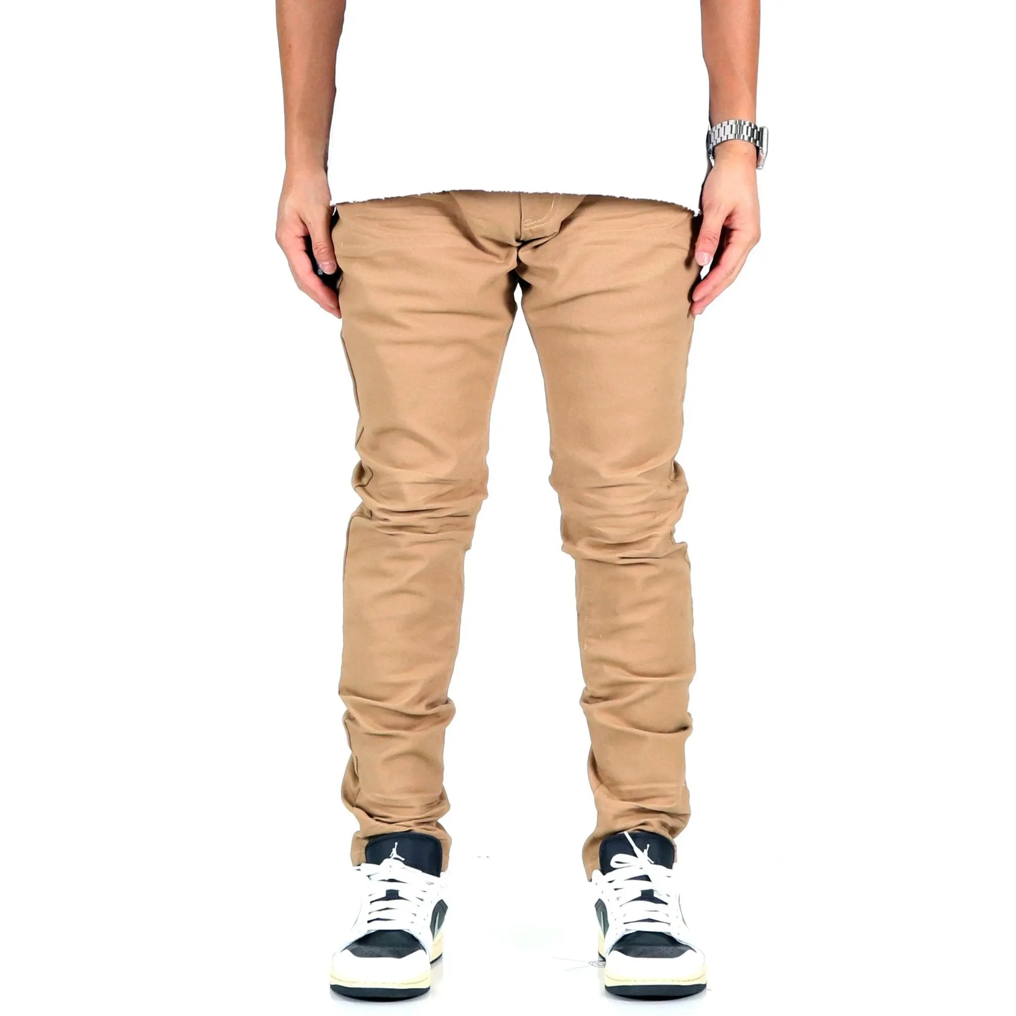 EVERETT Men's Premium Wax Coated Skinny Denim Pants