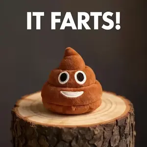 Plush Dog Toy Poop Shape, Funny Comical Cute Sound Effect Doll, Simulates Farting Sounds, Interactive Pet Toy, Perfect Gift for Dogs