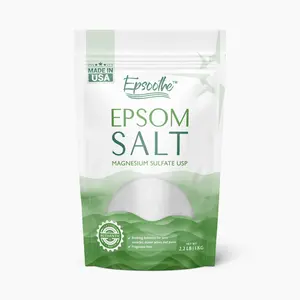 LA SALT CO Epsoothe Soothing Epsom Salt, 2.2 lb USP Pharmaceutical Grade Magnesium Sulfate Bath Soak for Relaxation & Self-Care, Made in USA
