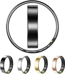 Ultra-Thin Smart Ring Health Tracker for Women Men, Sleep Tracker Ring with Heart Rate, Fitness Ring for Activity Monitoring/Steps/Calories, Up to 7-Day Battery, for iOS Android (Black, 7)