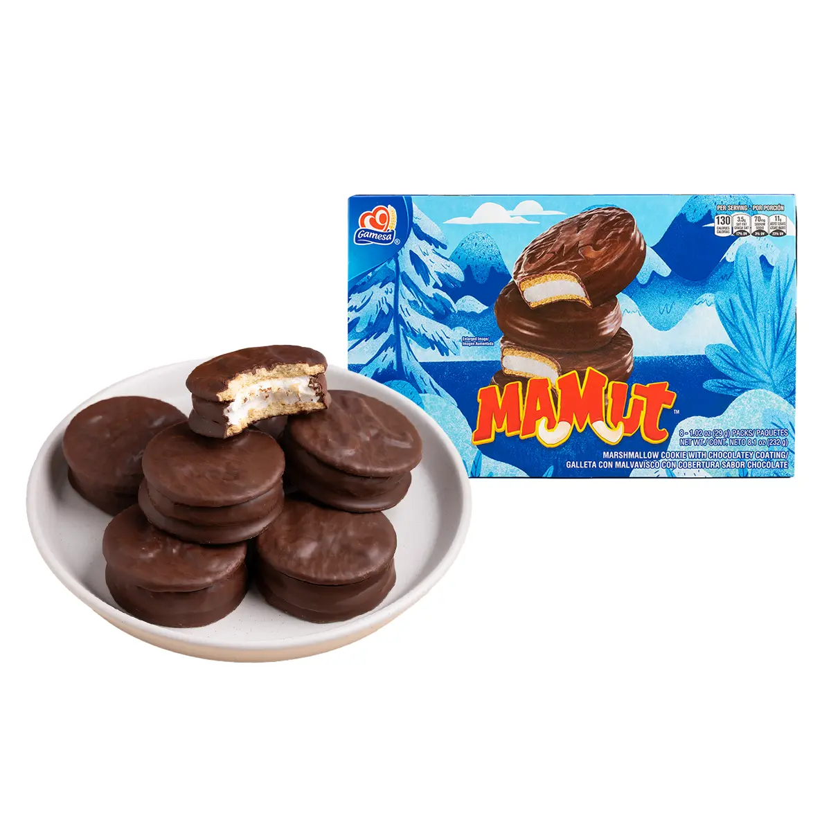 Gamesa Mamut Chocolate Marshmallow Cookies 8pcs 232g | Classic