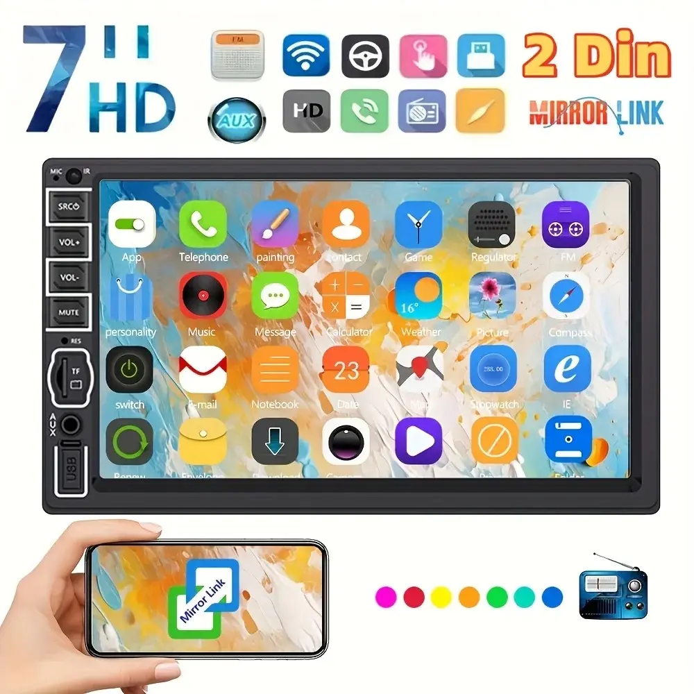 Universal Car Mp5 Entertainment System, High-Definition Clear Picture Quality, Excellent Visual Experience for Watching Movies and Listening to Music