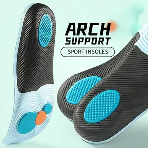 Arch Support Shoe Insoles, Non-Slip Design, Suitable for Work Boots, Sports Shoes, Flat Feet, Unisex, Durable Eva Material