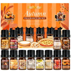 Benatu Autumn Warm Essential Oil Set for Diffusers, Homemade Candles/sprays/scented Products/scented Items-12Pcs Luxury Fragrance