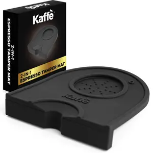 Kaffe 2-in-1 Espresso Tamping Mat with Portafilter Holder - Waterproof Food-Safe Silicone Tamper Mat - Anti-Slip Base