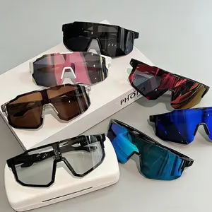 7-Pair Outdoor Cycling Sunglasses for Men - Outdoor Cycling Accessories, Windproof Sun Visor Glasses, Lightweight Colorful Large Frame Slim Glasses, Sun Protection for Fishing, Travel