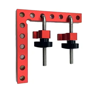 High Precision 6-Piece Metal Woodworking Clamp Set, Multi-Function Right Angle Fixing Clamps, Essential Diy Tool for Furniture Making, Renovation, and Handicrafts, Durable Design with Quick Positioning