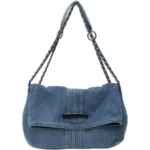 Denim Purse for Women Jean Purses Tote Bag for Womens Work Handbags Shoulder Bag Trendy Crossbody Bags