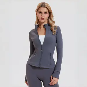 AFZ Women's Zip Front Jacket, 4-Way Stretch Fabric, Nurse Jakcets, Casual Long Sleeve Pocket Design Outerwear for Daily Wear, Ladies Clothes for All Seasons, Fall Fashion Outfits 2025 Fall/Winter Clothes