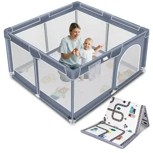 【Clearance Sale】Baby Playpen with Anti-Slip Mat, Indoor&Outdoor Playard Kids Activity Center with Gate,Sturdy&Safety Baby Fence,for Infants & Toddlers
