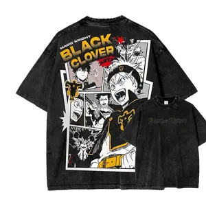 Black Clover Unisex Fit Washed T-Shirt9