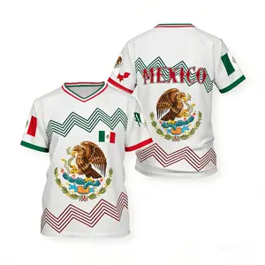 2026 Mexico World Cup Jersey, Breathable Quick-Dry Sports Fabric, Casual Classic V-Neck Design, Unisex Tee for All Seasons, Athletic Sports Clothing