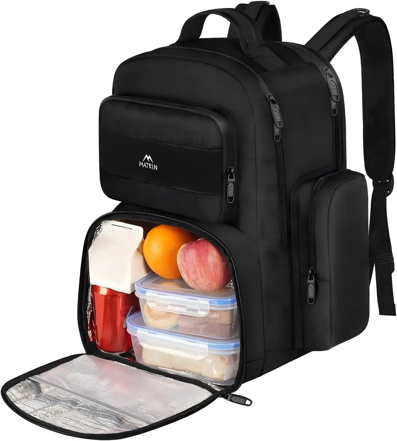 MATEIN Lunch Backpack for Men Work, 15.6 Inch Tactical Backpack with Lunch Compartment, Large Laptop Backpacks with Insulated Cooler Bag for Travel Beach Camping Picnic Hiking Summer Sale