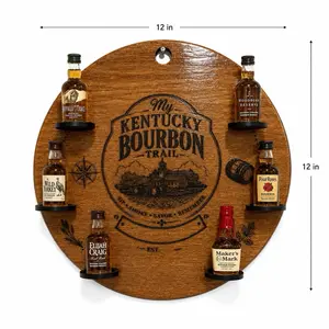 Bourbon Train Wall Plaque - Decorative Wall Art for Bourbon Enthusiasts, Rustic Home Bar Decor