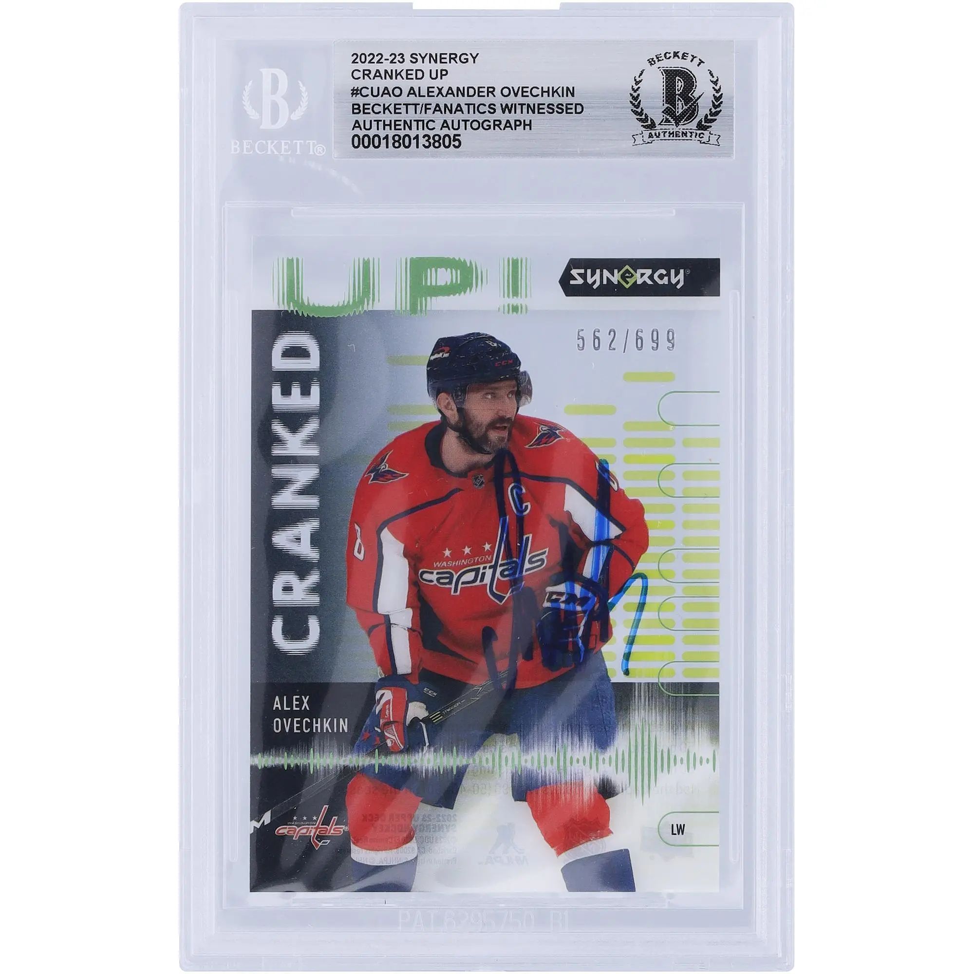 Alexander Ovechkin Washington Capitals Autographed 2022-23 Upper Deck Synergy Cranked Up #CU-AO #/699 Beckett Fanatics Witnessed Authenticated Card - Fanatics Authentic Certified