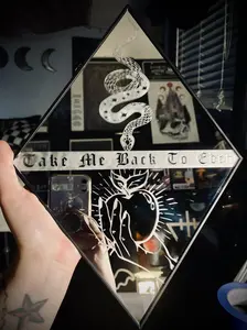 "Eden" - Etched Glass Mirror Wall Decor