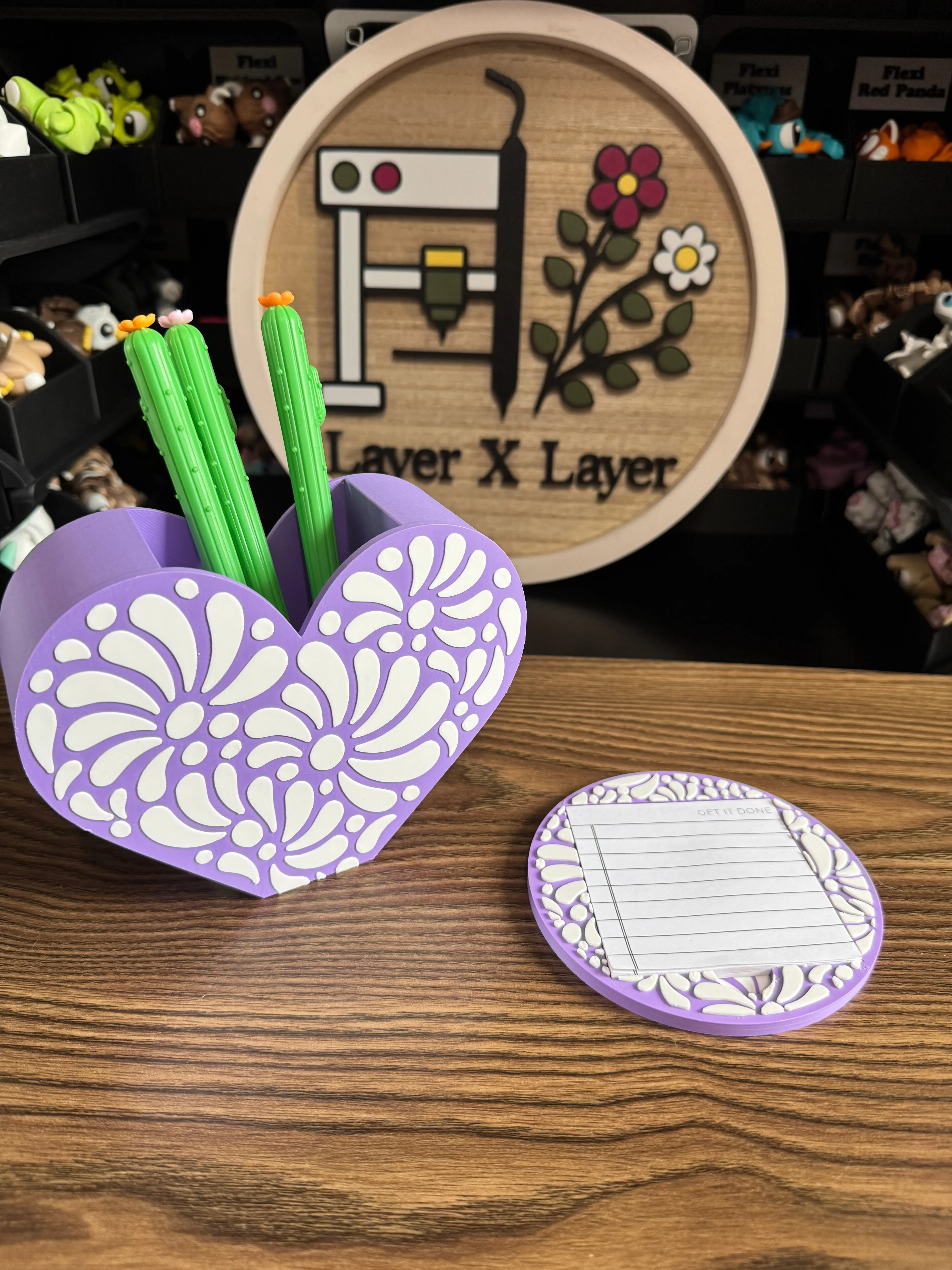 Talavera Pen & Sticky Note Holder