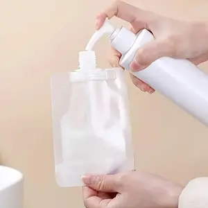 Durable Refillable Cosmetic Container Set - 50/100ML Travel-Friendly Leak-Proof Squeeze Bags for Lotion, Shampoo