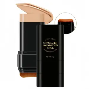 Long-Lasting Concealer Foundation Stick - Lightweight, Waterproof, Smudge-Proof, Easy Application, Portable Design, Time-Saving Makeup Tool