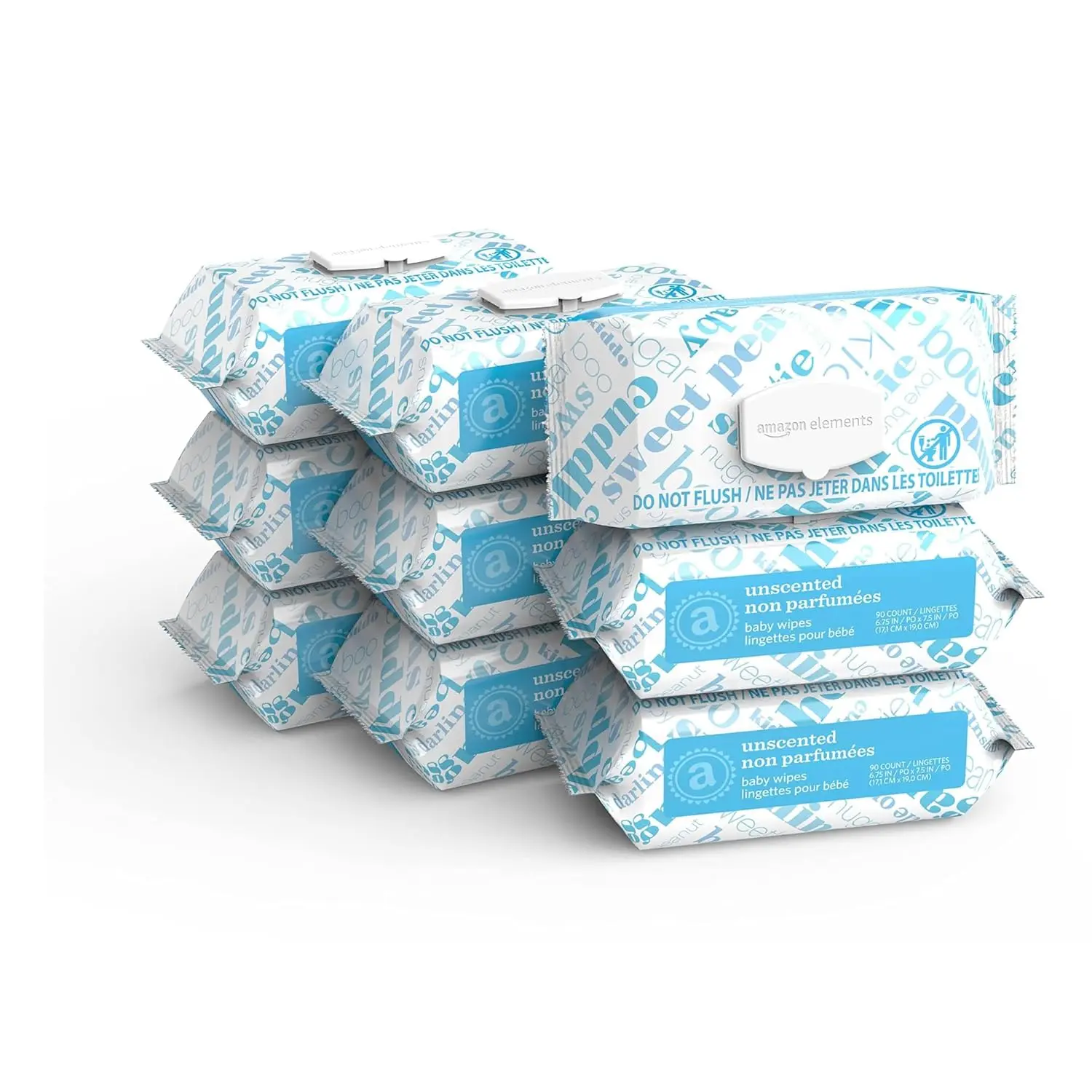 Baby Wipes, Unscented, Hypoallergenic, Alcohol Free with Aloe and Vitamin E, Soft Gentle Disposable Wipes for Sensitive Skin, 810 Count in Flip Top Packs, Ideal for Baby Care, Diaper Changes and Everyday Cleaning, Gentle Soft Wipes & Refills, Sensitive Ge