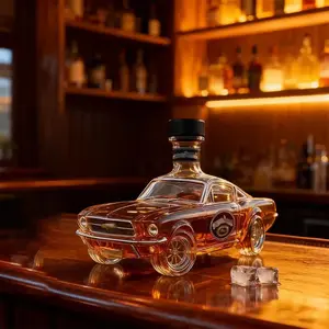 Creative Whiskey Decanter Set, Car-Shaped Glass Design, Drinkware Stylish Flasks, Liquor Decanter Set, Ideal Gift for Anniversary Birthdays Christmas, Model Xinghao, 1set