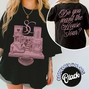 Comfort Colors House Tour Shirt, Comfort Colors Fandom Merch Tee, Aesthetic Oversized Fan T-shirt, Double Sided Sabrina's House Tour Gift Gift For Women, Cotton Fabric