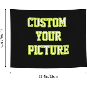 Custom Image-Upload Tapestry, 37x29 in Horizontal Banner & Sign, Personalized Bedroom Home Decor Supplies, Decoration Items