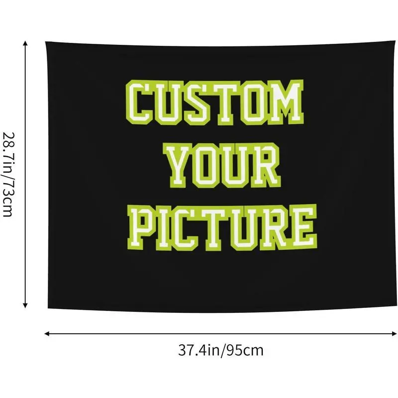 Custom Image-Upload Signature Decorative Tapestry - Horizontal Wall Hanging, Indoor Bedroom Wall Decor, Home Supplies Accessory