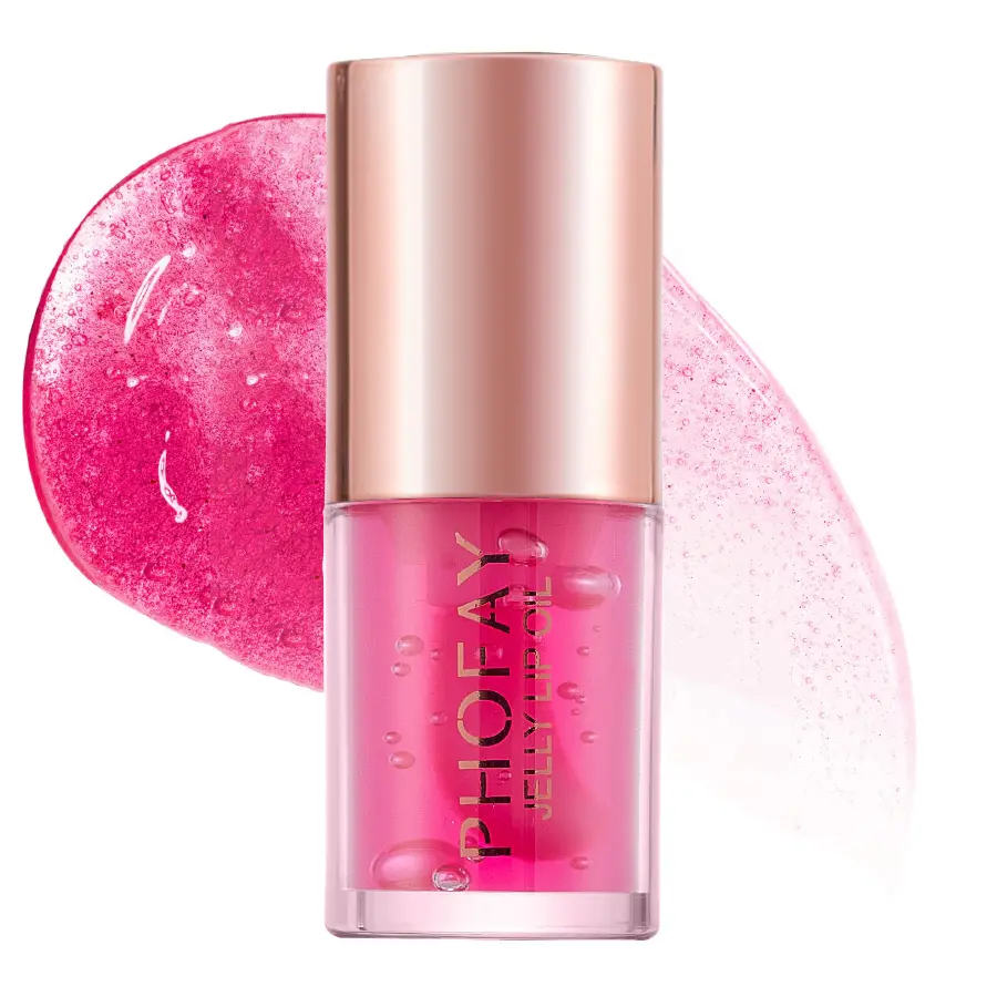 PHOFAY Big Doe Foot Lip Oil - Hydrating Fat Oil Lip Gloss for Jelly Lips - Jumbo Applicator Lip Tint - Non-Sticky High Shine Glow