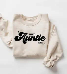 In My Auntie Era Sweatshirt Funny Aunt Gift Cozy Cotton Sweatshirt