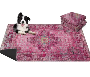 Lovewag Washable Dog Pads, Mystic Fuchsia Pack of 2,  Eco-Friendly and Leak-Proof Design, 36" x 48"