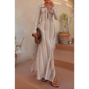 Missoni Print Crochet Maxi Dress - Versatile Design with Elegant Crochet Pattern, Ideal for Any Occasion